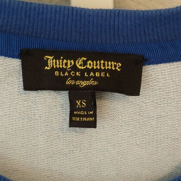 Juicy Couture Black Label Floral Ombre Crew Neck Sweatshirt Sz XS - Picture 4 of 8